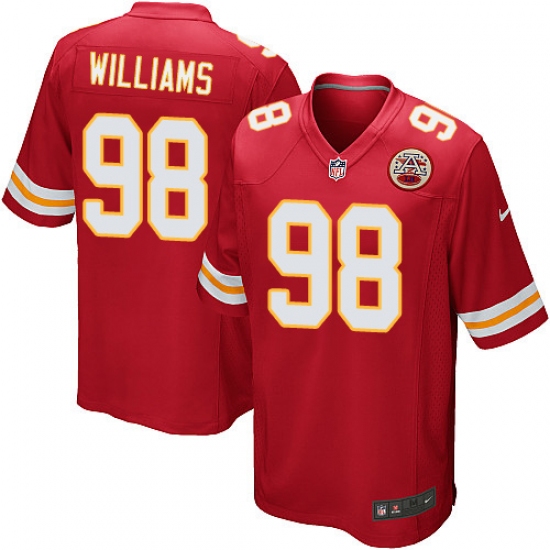 Men's Nike Kansas City Chiefs 98 Xavier Williams Game Red Team Color NFL Jersey