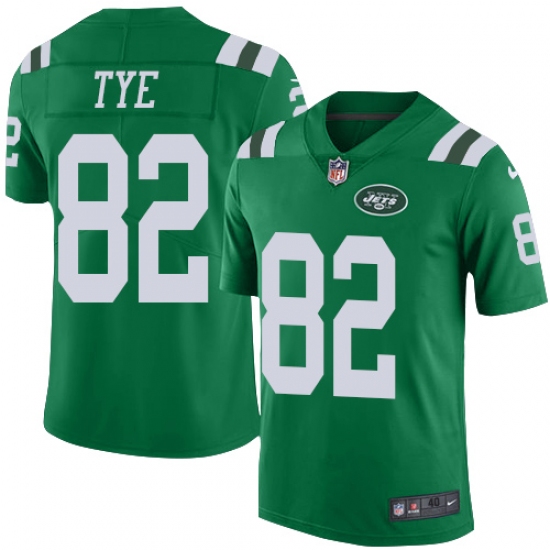 Men's Nike New York Jets 82 Will Tye Elite Green Rush Vapor Untouchable NFL Jersey
