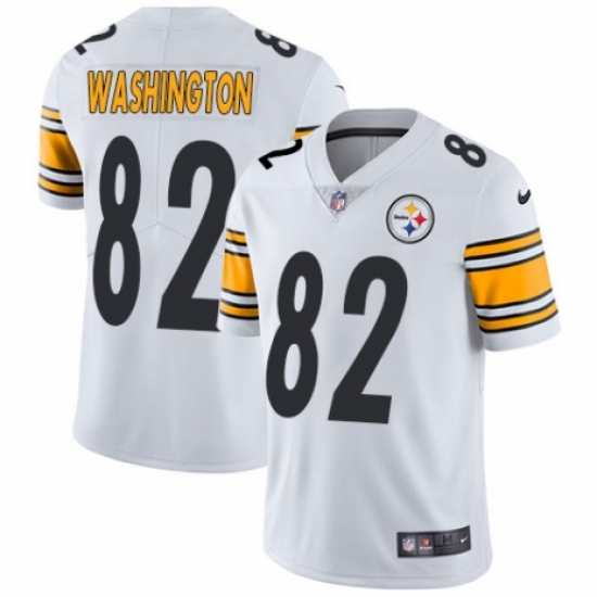 Men's Nike Pittsburgh Steelers 82 James Washington White Vapor Untouchable Limited Player NFL Jersey