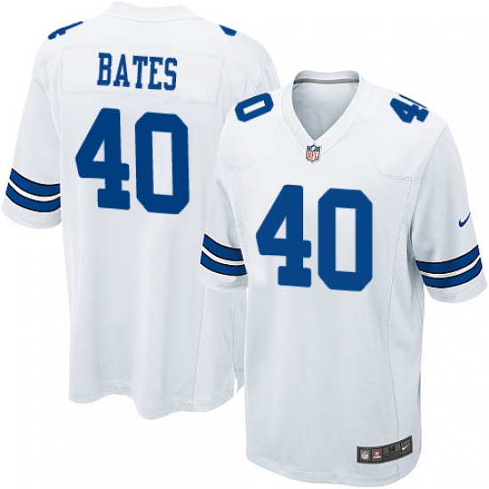 Men's Nike Dallas Cowboys 40 Bill Bates Game White NFL Jersey