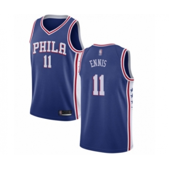Youth Philadelphia 76ers 11 James Ennis Swingman Blue Basketball Jersey - Icon Edition