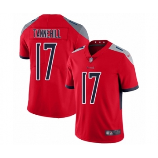 Men's Tennessee Titans 17 Ryan Tannehill Limited Red Inverted Legend Football Jersey