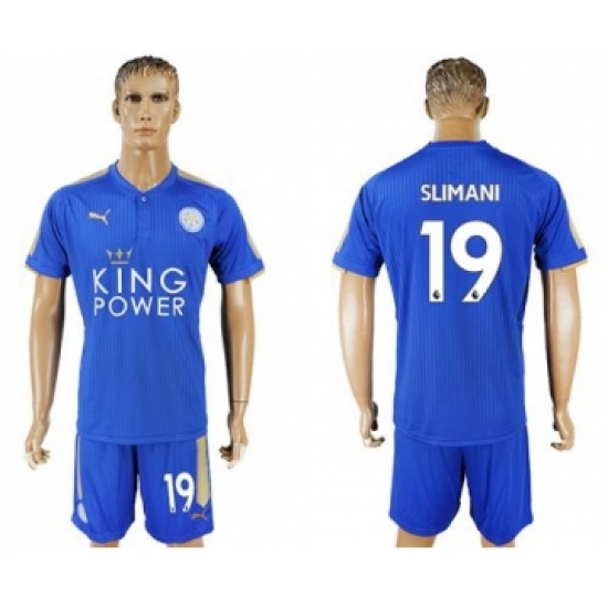 Leicester City 19 Slimani Home Soccer Club Jersey