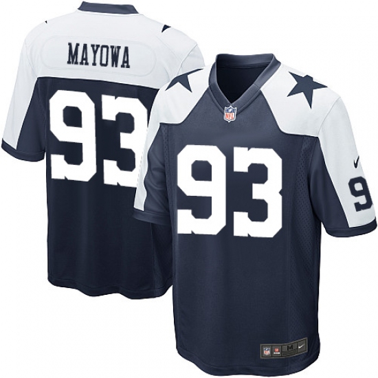 Men's Nike Dallas Cowboys 93 Benson Mayowa Game Navy Blue Throwback Alternate NFL Jersey