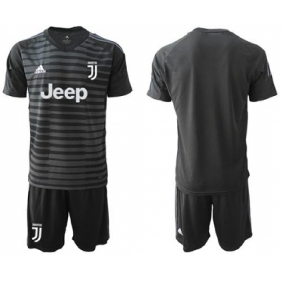 Juventus Blank Black Goalkeeper Soccer Club Jersey