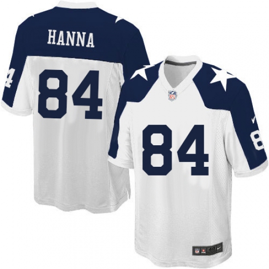 Men's Nike Dallas Cowboys 84 James Hanna Game White Throwback Alternate NFL Jersey