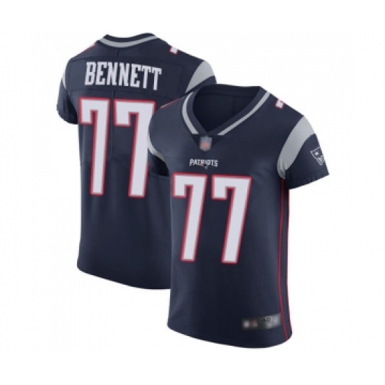 Men's New England Patriots 77 Michael Bennett Navy Blue Team Color Vapor Untouchable Elite Player Football Jersey