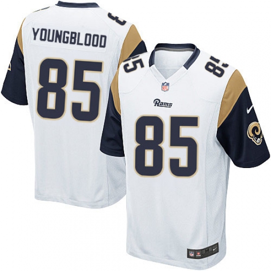 Men's Nike Los Angeles Rams 85 Jack Youngblood Game White NFL Jersey