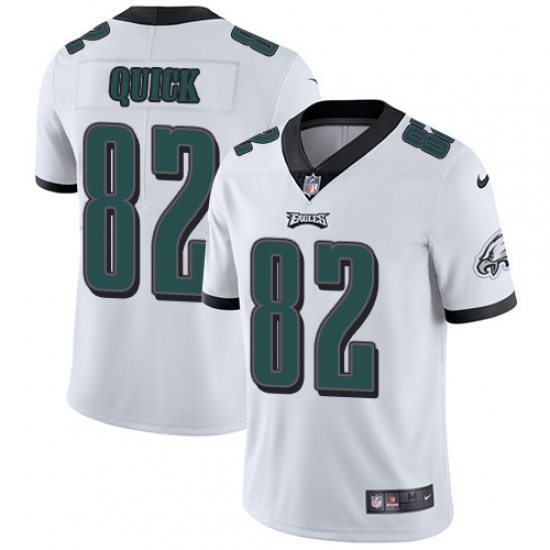 Youth Nike Philadelphia Eagles 82 Mike Quick White Vapor Untouchable Limited Player NFL Jersey