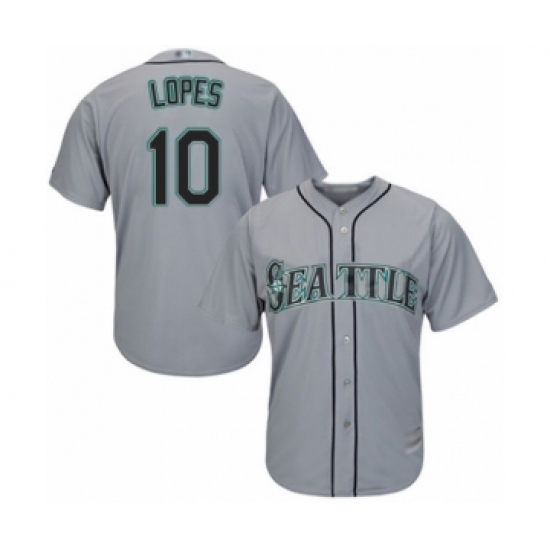 Youth Seattle Mariners 10 Tim Lopes Authentic Grey Road Cool Base Baseball Player Jersey