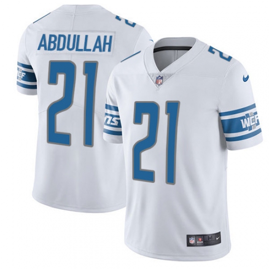 Men's Nike Detroit Lions 21 Ameer Abdullah Elite White NFL Jersey