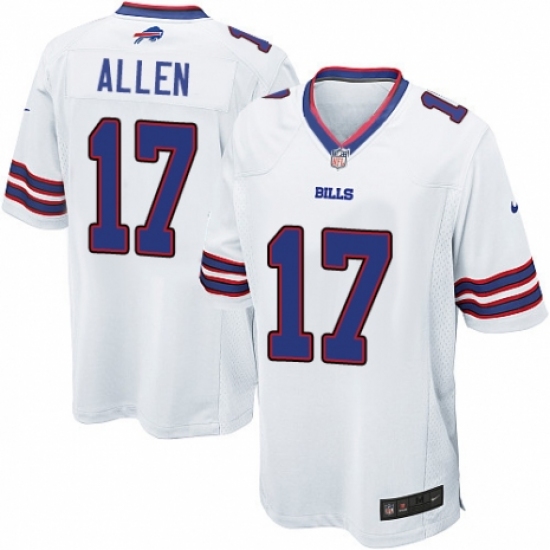 Men's Nike Buffalo Bills 17 Josh Allen Game White NFL Jersey