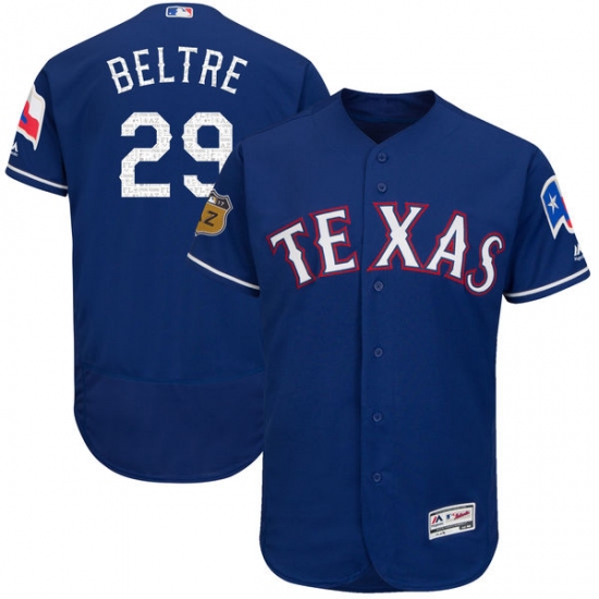 Men's Majestic Texas Rangers 29 Adrian Beltre Royal Blue 2017 Spring Training Authentic Collection Flex Base MLB Jersey