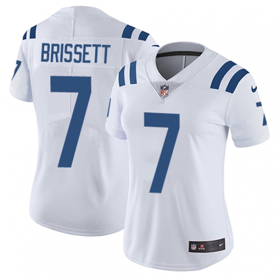 Women's Nike Indianapolis Colts 7 Jacoby Brissett White Vapor Untouchable Elite Player NFL Jersey