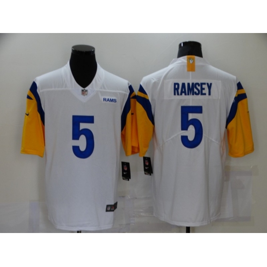 Men's Los Angeles Rams 5 Jalen Ramsey Nike White Alternate Limited Jersey