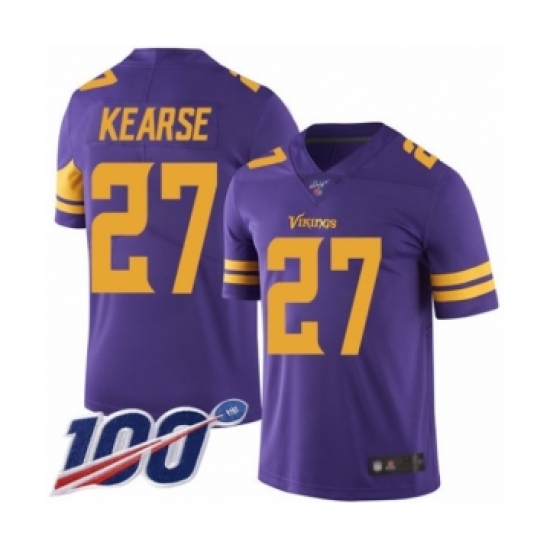 Men's Minnesota Vikings 27 Jayron Kearse Limited Purple Rush Vapor Untouchable 100th Season Football Jersey