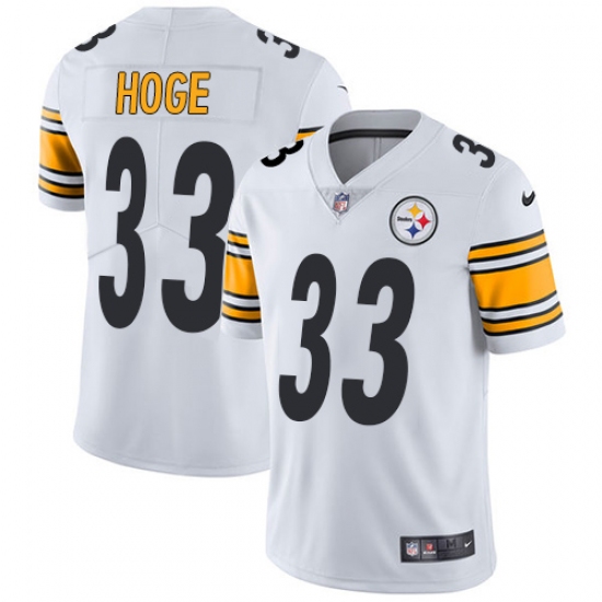 Youth Nike Pittsburgh Steelers 33 Merril Hoge White Vapor Untouchable Limited Player NFL Jersey