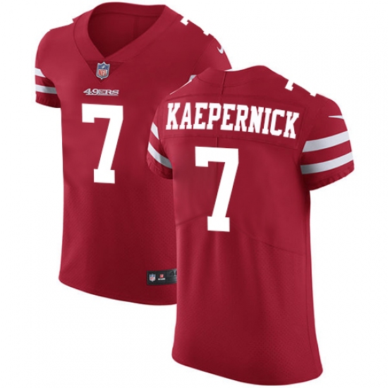 Men's Nike San Francisco 49ers 7 Colin Kaepernick Red Team Color Vapor Untouchable Elite Player NFL Jersey