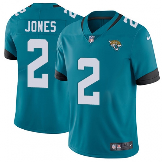 Men's Nike Jacksonville Jaguars 2 Landry Jones Teal Green Alternate Vapor Untouchable Limited Player NFL Jersey