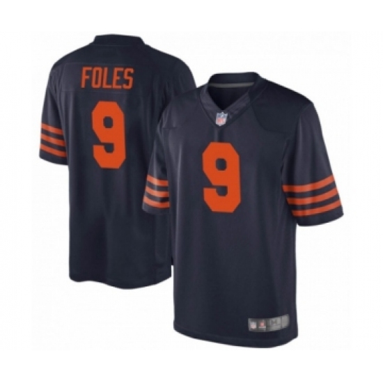 Women's Chicago Bears 9 Nick Foles Navy Blue Game Team Color Jersey