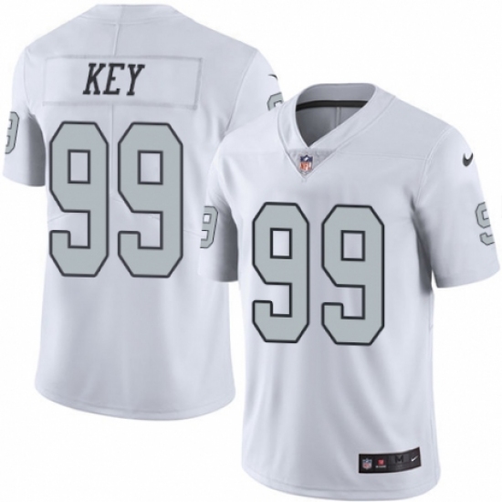 Men's Nike Oakland Raiders 99 Arden Key Limited White Rush Vapor Untouchable NFL Jersey