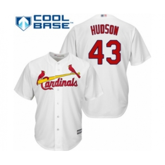 Youth St. Louis Cardinals 43 Dakota Hudson Authentic White Home Cool Base Baseball Player Jersey