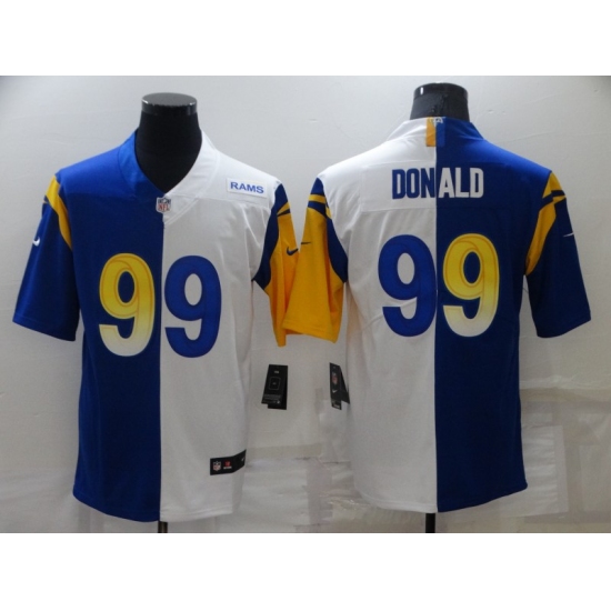 Men's Los Angeles Rams 99 Aaron Donald Blue-White Nike Fashion Football Jersey