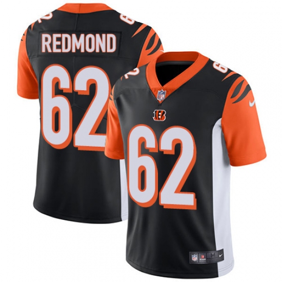 Men's Nike Cincinnati Bengals 62 Alex Redmond Black Team Color Vapor Untouchable Limited Player NFL Jersey