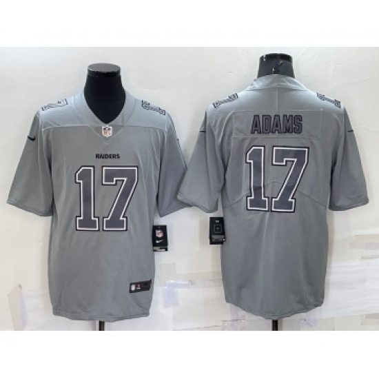 Men's Las Vegas Raiders 17 Davante Adams Grey Atmosphere Fashion 2022 Vapor Untouchable Stitched Limited Jersey