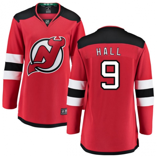 Women's New Jersey Devils 9 Taylor Hall Fanatics Branded Red Home Breakaway NHL Jersey