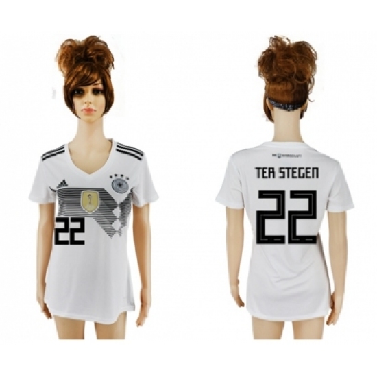 Women's Germany 22 Ter Stegen White Home Soccer Country Jersey