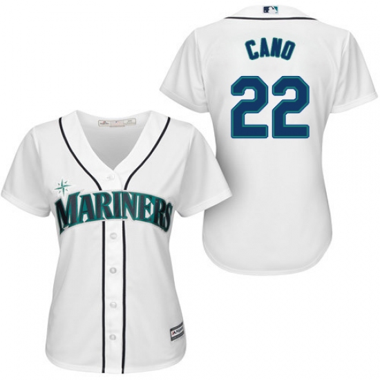 Women's Majestic Seattle Mariners 22 Robinson Cano Authentic White Home Cool Base MLB Jersey