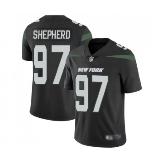 Men's New York Jets 97 Nathan Shepherd Black Alternate Vapor Untouchable Limited Player Football Jersey