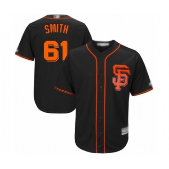 Youth San Francisco Giants 61 Burch Smith Authentic Black Alternate Cool Base Baseball Player Jersey