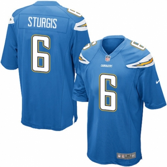 Men's Nike Los Angeles Chargers 6 Caleb Sturgis Game Electric Blue Alternate NFL Jersey