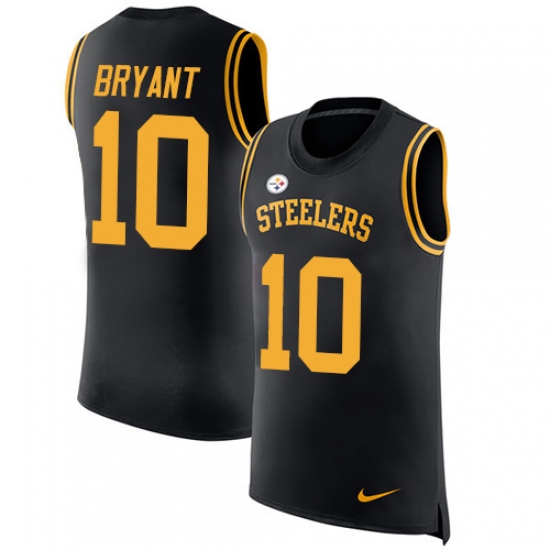 Men's Nike Pittsburgh Steelers 10 Martavis Bryant Limited Black Rush Player Name & Number Tank Top NFL Jersey
