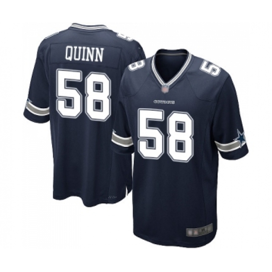 Men's Dallas Cowboys 58 Robert Quinn Game Navy Blue Team Color Football Jersey