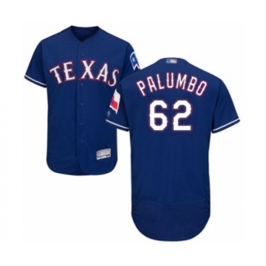 Men's Texas Rangers 62 Joe Palumbo Royal Blue Alternate Flex Base Authentic Collection Baseball Player Jersey