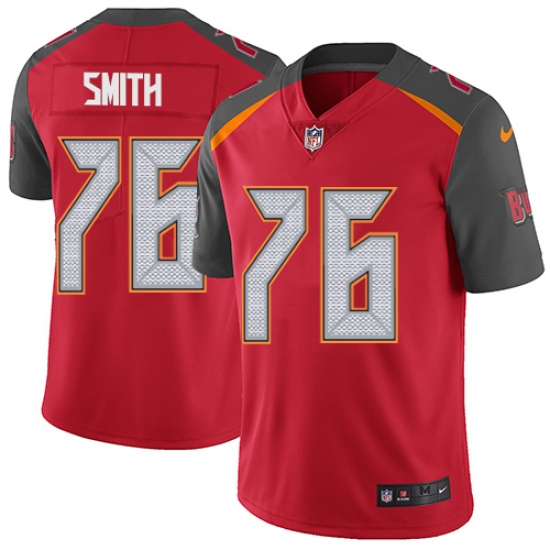 Youth Nike Tampa Bay Buccaneers 76 Donovan Smith Elite Red Team Color NFL Jersey