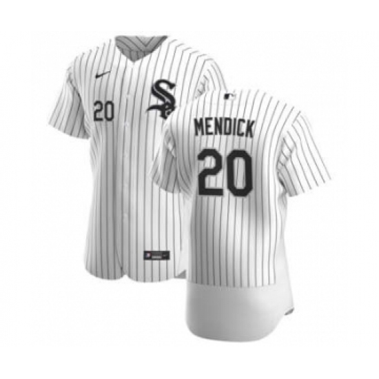 Men's Chicago White Sox 20 Danny Mendick White Home 2020 Authentic Player Baseball Jersey