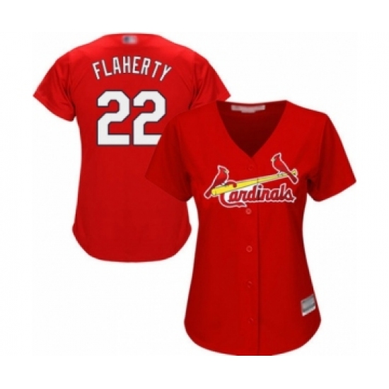 Women's St. Louis Cardinals 22 Jack Flaherty Authentic Red Alternate Cool Base Baseball Player Jersey