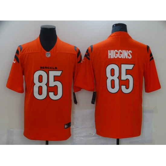 Men's Cincinnati Bengals 85 Tee Higgins Nike Orange Vapor Limited Jersey