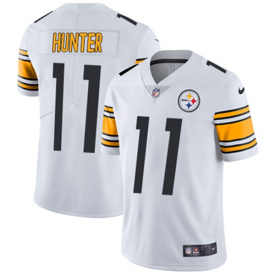 Men's Nike Pittsburgh Steelers 11 Justin Hunter White Vapor Untouchable Limited Player NFL Jersey