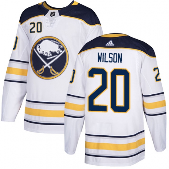 Women's Adidas Buffalo Sabres 20 Scott Wilson Authentic White Away NHL Jersey