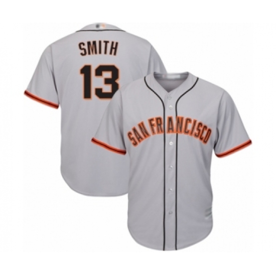 Men's San Francisco Giants 13 Will Smith Replica Grey Road Cool Base Baseball Jersey