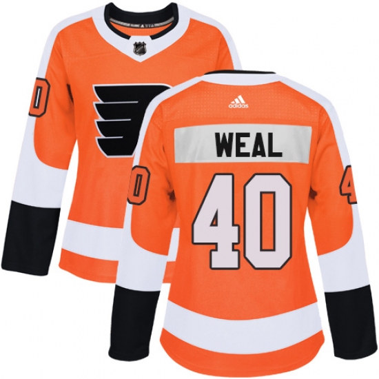 Women's Adidas Philadelphia Flyers 40 Jordan Weal Premier Orange Home NHL Jersey