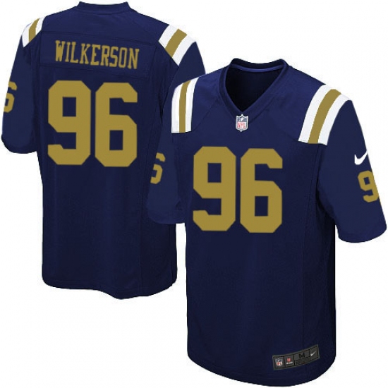 Youth Nike New York Jets 96 Muhammad Wilkerson Elite Navy Blue Alternate NFL Jersey