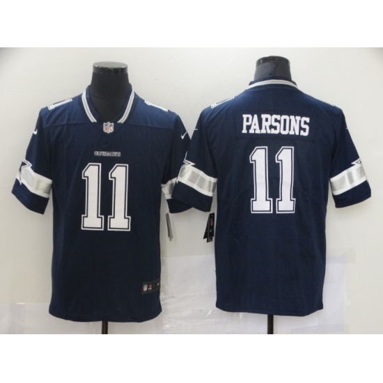 Men's Dallas Cowboys 11 Micah Parsons Nike Navy 2021 NFL Draft First Round Pick Limited Jersey