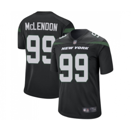 Men's New York Jets 99 Steve McLendon Game Black Alternate Football Jersey