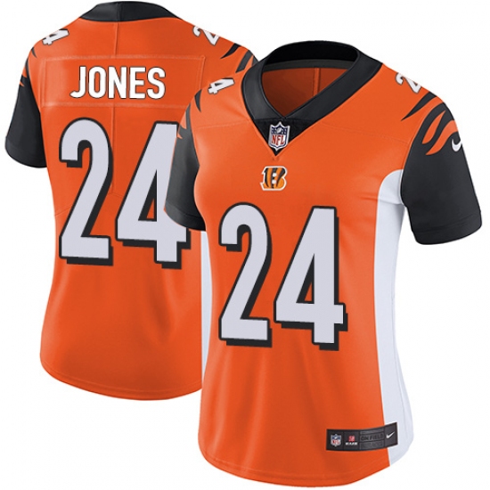 Women's Nike Cincinnati Bengals 24 Adam Jones Vapor Untouchable Limited Orange Alternate NFL Jersey